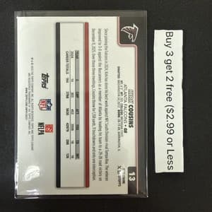 2025 Topps Chrome Kirk Cousins Pulsar Refractor #13 Atlanta Falcons view 2