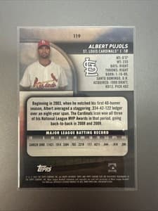 2025 Topps Stadium Club Albert Pujols #119 Cardinals view 2