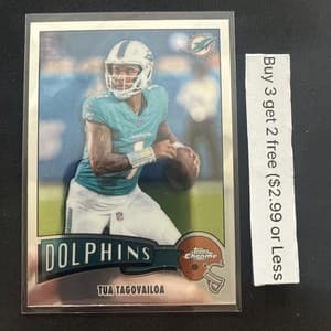 2025 TOPPS CHROME 1975 #21 TUA TAGOVAILOA DOLPHINS REFRACTOR NFL view 1