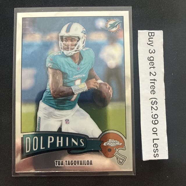 2025 TOPPS CHROME 1975 #21 TUA TAGOVAILOA DOLPHINS REFRACTOR NFL