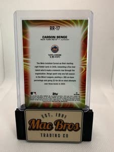 2026 Topps Chrome Carson Benge #RR-17 Radiating Rookies RC Case Hit SSP view 2