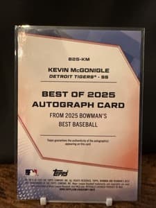 2025 Bowman's Best - Kevin McGonigle #B25-KM  /99 Green Auto view 2