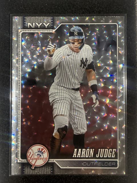 2026 Topps Series 1 #1 Aaron Judge Silver Pack Crackleboard Foil Exclusive