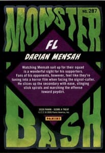 2026 Score-A-Treat #287 Darian Mensah Holo Webs Monster Bash view 2