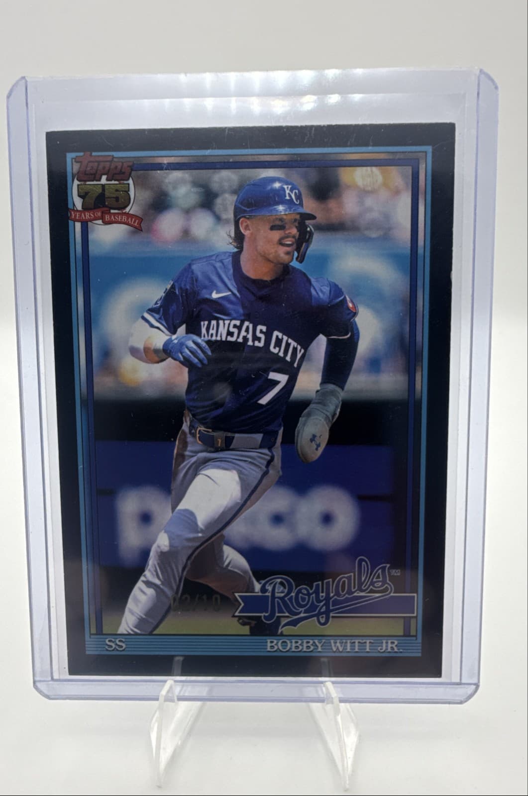 2026 Topps Series 1 - 1991 Topps Baseball Bobby Witt Jr. #T91-3 Black /10