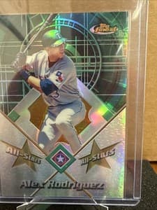 Alex Rodriguez 2001 Topps Finest Refractor, All-Stars A-Rod Rare Short Print view 3