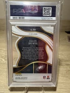 2023 Panini Select - Club Level Jalen Hurts #264 Neon Green Prizm Die-Cut /499 view 2