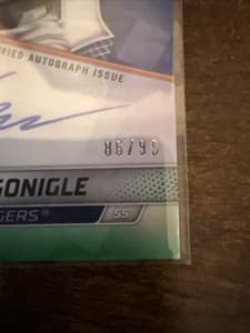 2025 Bowman's Best - Kevin McGonigle #B25-KM  /99 Green Auto view 3