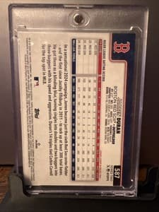 2025 Topps Series 2 - Player Number Variation Jarren Duran #587 /16 Rare Insert view 2