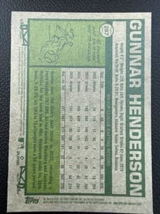 2026 Topps Heritage - Gunnar Henderson #287 Chrome Aqua Sparkle Refractor view 2