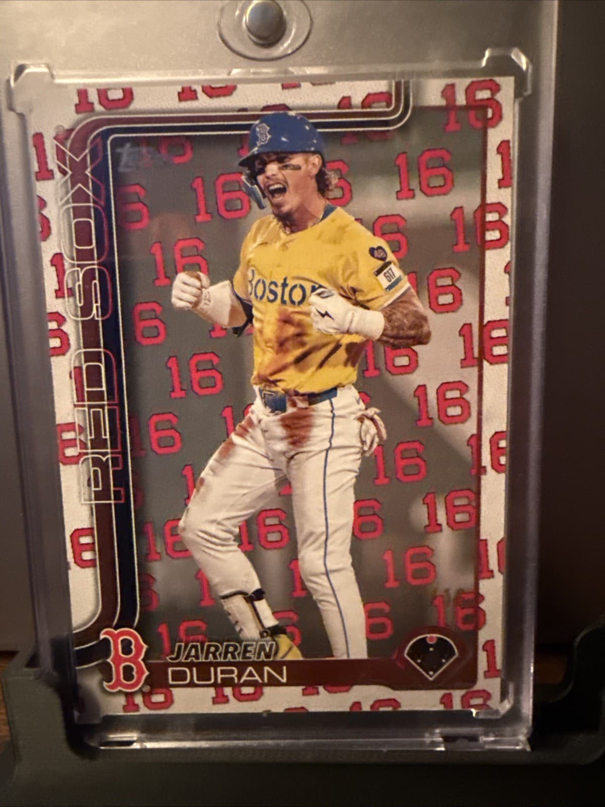 2025 Topps Series 2 - Player Number Variation Jarren Duran #587 /16 Rare Insert