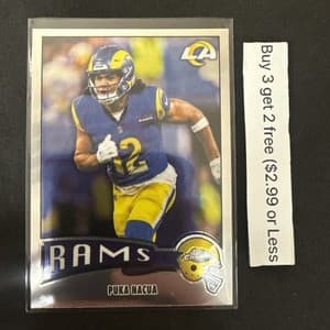 2025 Topps Chrome Puka Nacua #1975-19 Retro 1975 Throwback Insert - LA Rams view 1