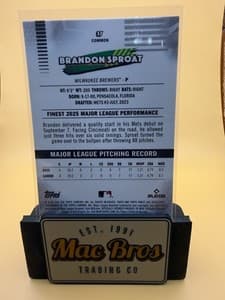 2026 Topps Finest - Brandon Sproat RC Rookie #37 Mini Diamonds Brewers view 2