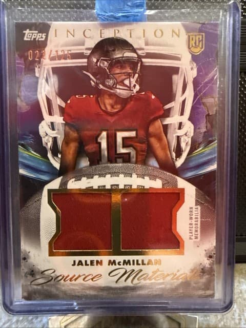 2024 Topps Inception - Source Materials Jalen McMillan #SM-JM Purple /125 (MEM,