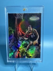 Tim Duncan RARE GOLD LABEL REFRACTOR INVESTMENT CARD San Antonio Spurs SP view 1