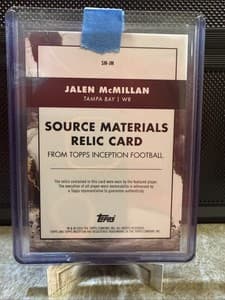 2024 Topps Inception - Source Materials Jalen McMillan #SM-JM Purple /125 (MEM, view 2
