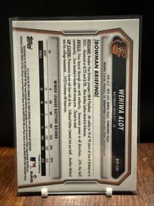 2026 Bowman Wehiwa Aloy Chrome PackFractor Variation /89 SP 1st Prospect Orioles view 2