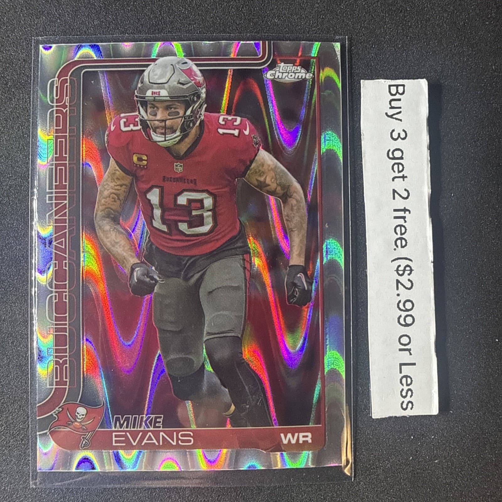 2025 Topps Chrome Mike Evans #282 Ray Wave Refractor Tampa Bay Buccaneers