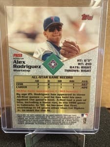 Alex Rodriguez 2001 Topps Finest Refractor, All-Stars A-Rod Rare Short Print view 4