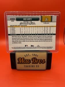 2026 Topps Chrome Logofractor NICK KURTZ Image Variation Orange Refractor /25 SP view 2