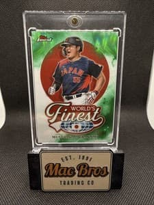 2026 Topps Finest Worlds Finest Munetaka Murakami RC Green Refractor /99 #WF-24 view 1