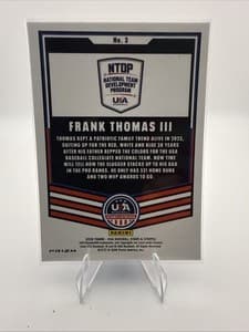 2026 Panini Stars and Stripes FRANK THOMAS III Silver Prizm #3 view 2