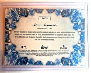 Topps 2026 Bowman Chrome Aiva Arquette Crystallized #BWC-1 Miami Marlins view 2
