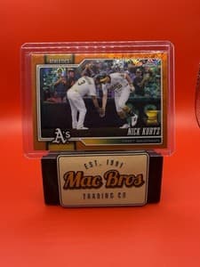2026 Topps Chrome Logofractor NICK KURTZ Image Variation Orange Refractor /25 SP view 1