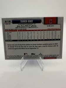 2026 Topps Series 2 - Tanner Bibee Diamante Foil #618 - Guardians view 2
