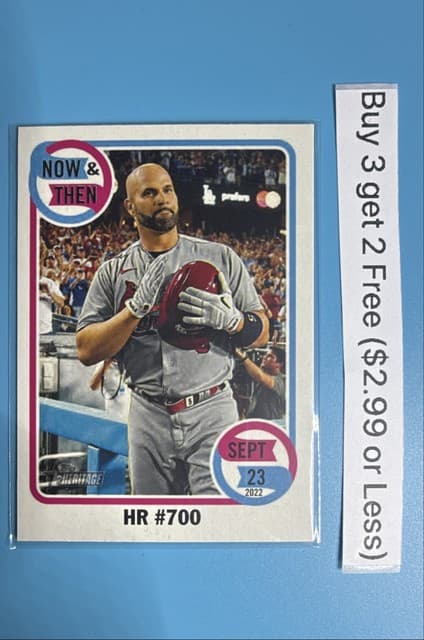 2023 Topps Heritage High Number - Now and Then Albert Pujols #NT-3
