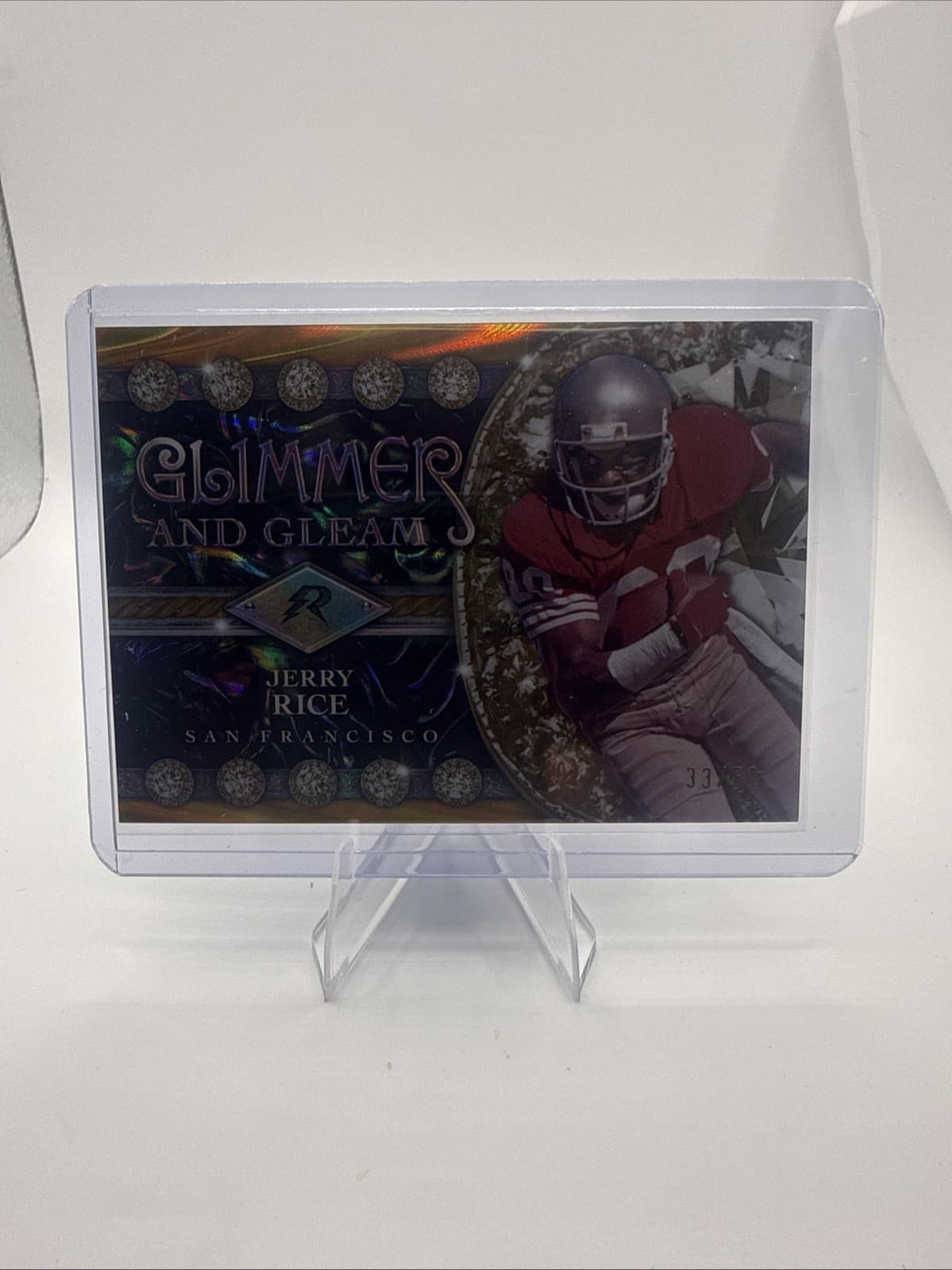 Jerry Rice 2024 Topps Resurgence Glimmer and Gleam Gold Power Surge /50 #GG-16