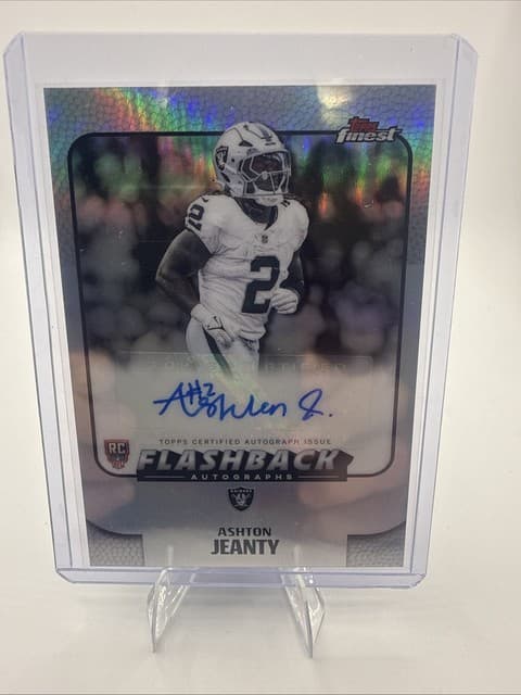 Topps 2025 Finest Flashback Autographs Refractor RC Auto Ashton Jeanty FBA-AJ