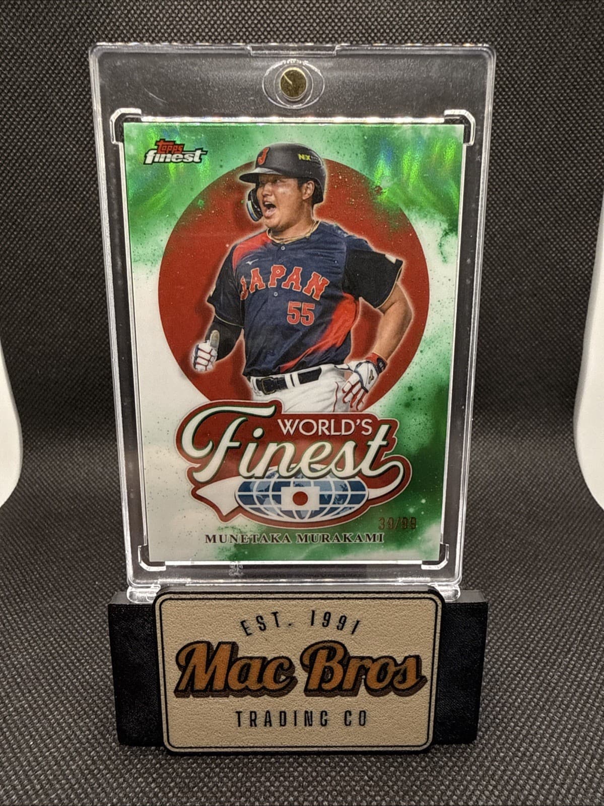 2026 Topps Finest Worlds Finest Munetaka Murakami RC Green Refractor /99 #WF-24