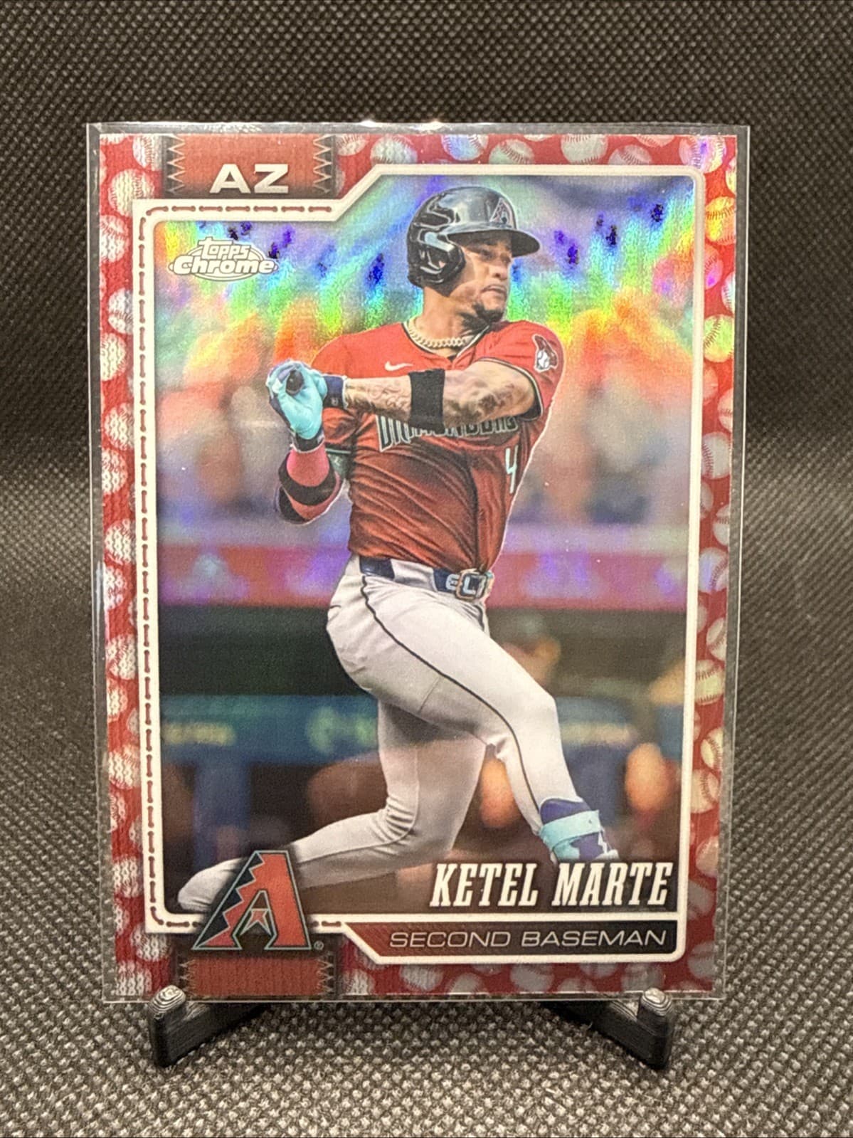 2026 Topps Chrome Baseball Seams Refractor #99 Ketel Marte, Arizona Diamondbacks
